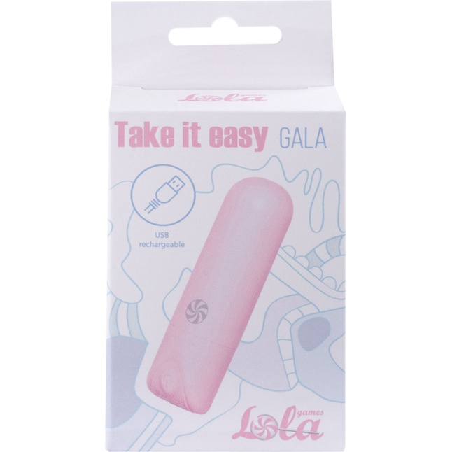 Розовая перезаряжаемая вибропуля Gala - Take it easy. Фотография 5.