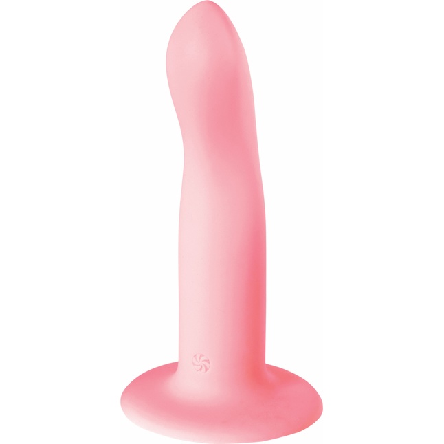 Розовый нереалистичный дилдо Stray - 16,6 см - Flow
