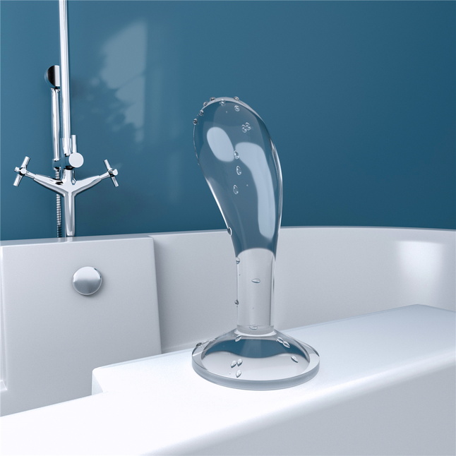 Прозрачный стимулятор простаты Flawless Clear Prostate Plug - 15 см. Фотография 5.