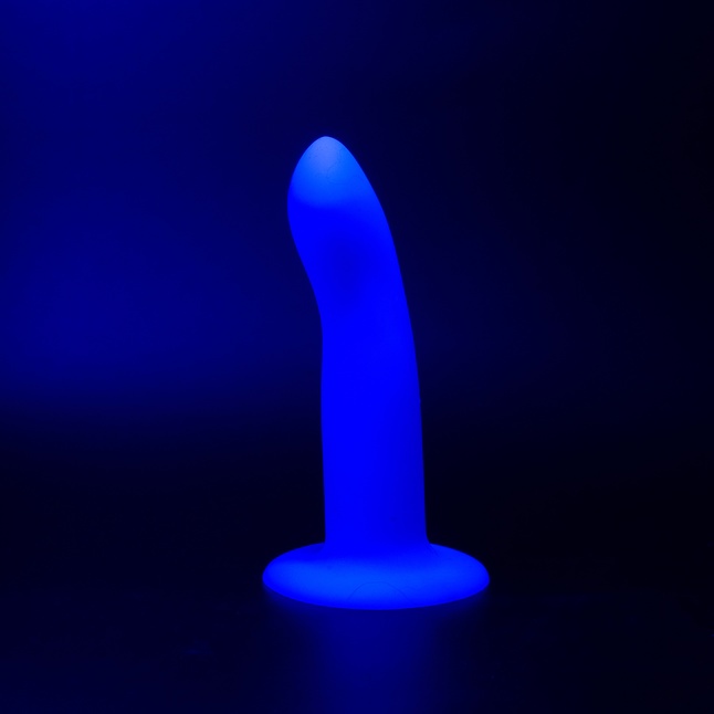 Синий, светящийся в темноте стимулятор Neon Driver - 13,3 см - Rave. Фотография 5.