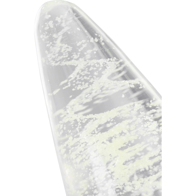 Прозрачная, светящаяся в темноте анальная втулка - 9,8 см - Sexus Glass. Фотография 10.
