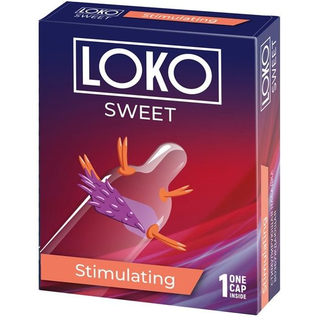Стимулирующая насадка на пенис LOKO SWEET с возбуждающим эффектом - Sitabella condoms