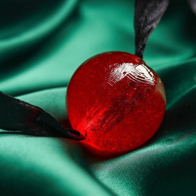 Леденец-кляп «Усмирин» со вкусом клубники со сливками - 30 гр - Фабрика страсти. Фотография 3.