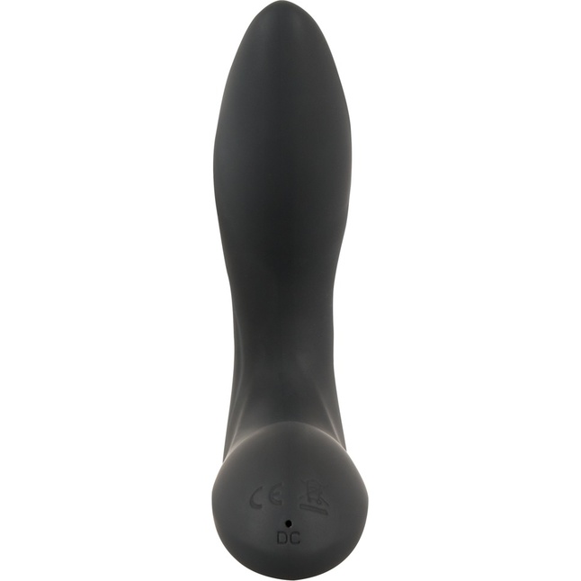 Черная анальная втулка с вибрацией и функцией расширения Inflatable Vibrating Prostate Plug. Фотография 11.