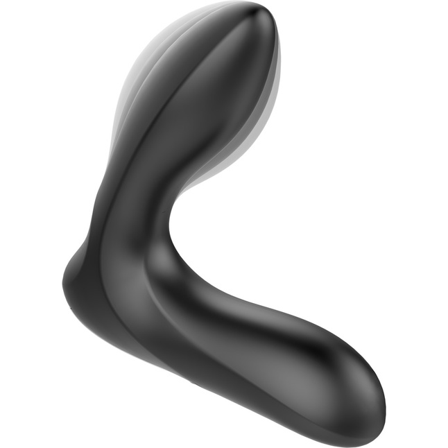 Черная анальная втулка с вибрацией и функцией расширения Inflatable Vibrating Prostate Plug. Фотография 5.