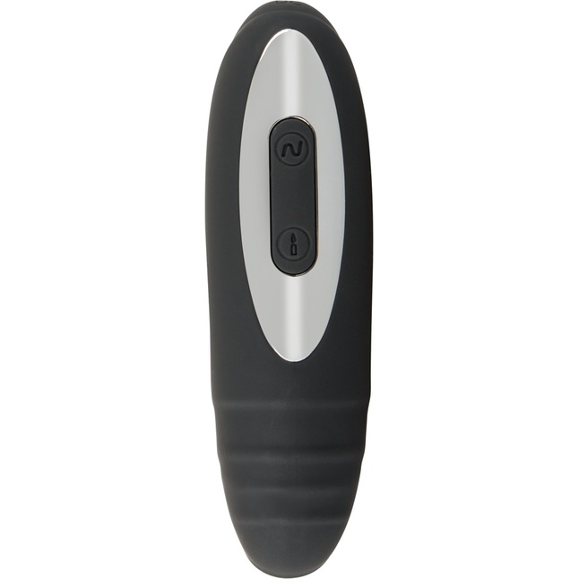 Черная анальная втулка с вибрацией и функцией нагрева Warming Vibrating Butt Plug. Фотография 10.