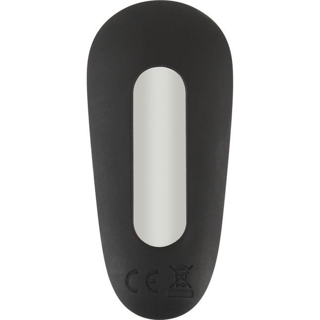 Черная анальная втулка с вибрацией и электростимуляцией Vibrating E-Stim Butt Plug - 9,2 см. Фотография 8.