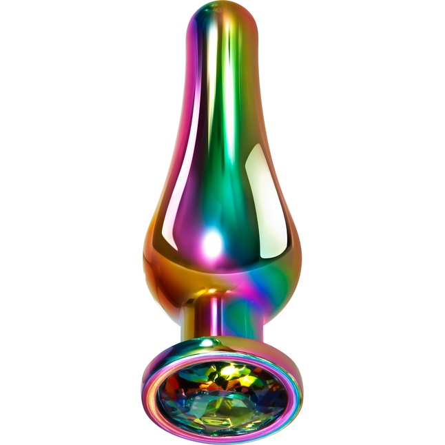 Радужная металлическая пробка Rainbow Metal Plug Medium - 11,1 см. Фотография 2.
