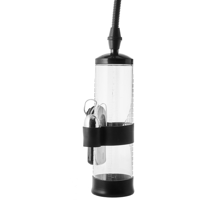 Прозрачная вакуумная помпа с вибрацией Vibrating Penis Pump - Ramrod. Фотография 3.