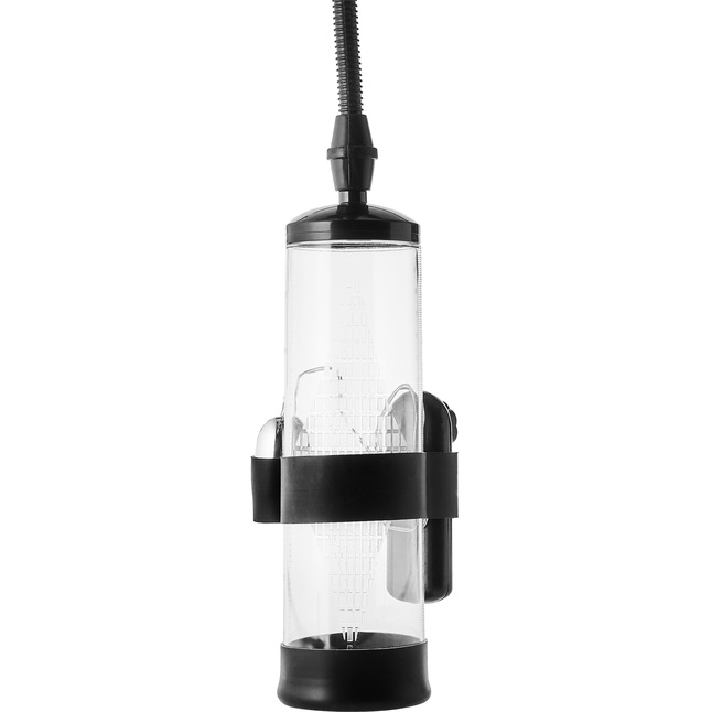 Прозрачная вакуумная помпа с вибрацией Vibrating Penis Pump - Ramrod. Фотография 5.