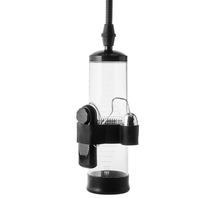 Прозрачная вакуумная помпа с вибрацией Vibrating Penis Pump - Ramrod. Фотография 7.