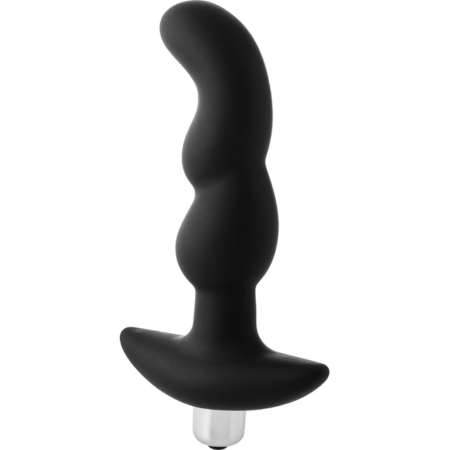 Черная вибропробка для простаты FantASStic Vibrating Prostate Plug - 14,5 см - Fantasstic. Фотография 2.