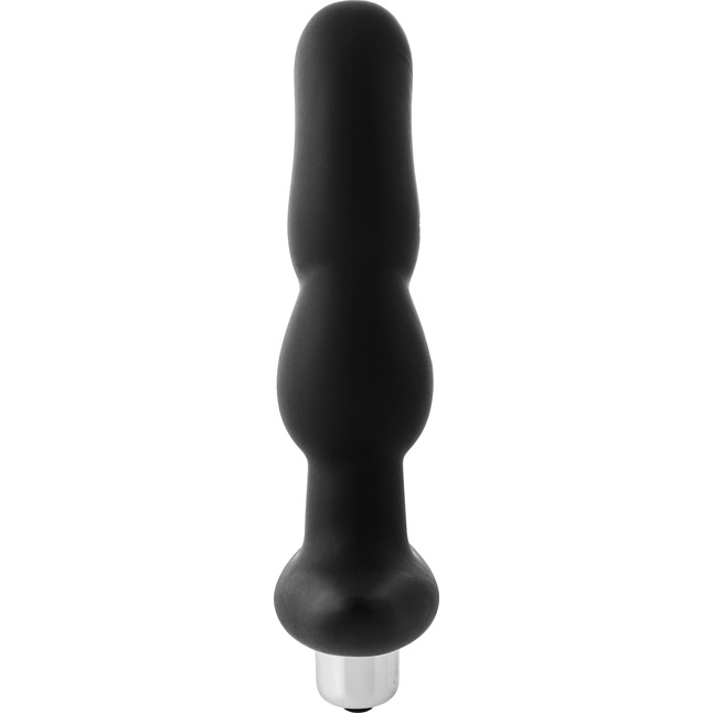 Черная вибропробка для простаты FantASStic Vibrating Prostate Plug - 14,5 см - Fantasstic. Фотография 6.