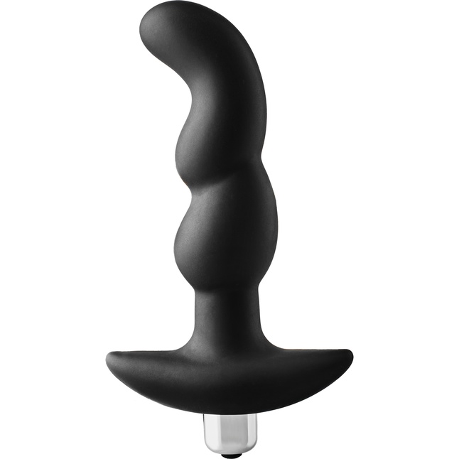 Черная вибропробка для простаты FantASStic Vibrating Prostate Plug - 14,5 см - Fantasstic