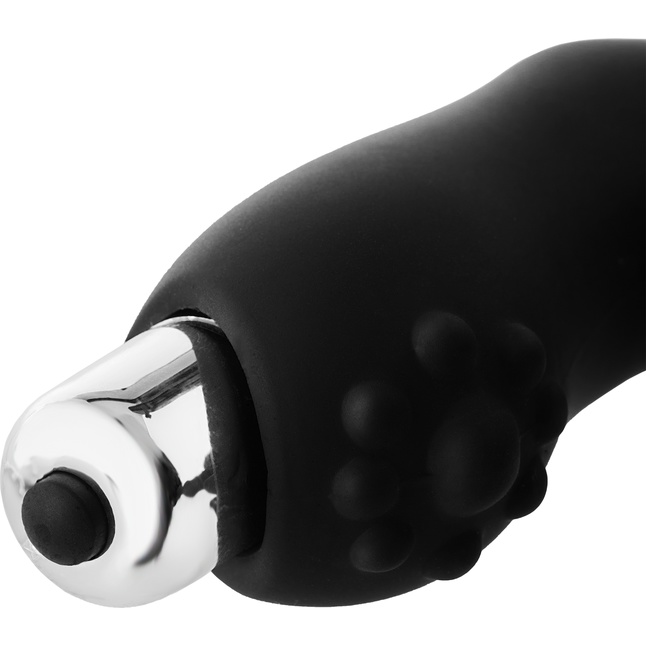 Черный вибромассажер простаты FantASStic Vibrating Prostate Massager - 11,3 см - Fantasstic. Фотография 5.