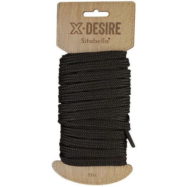 Черная веревка для бондажа - 11 м - BDSM accessories