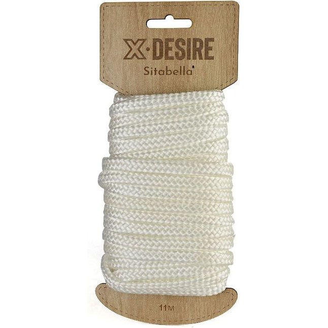 Белая веревка для бондажа - 11 м - BDSM accessories