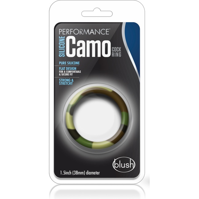 Эрекционное кольцо камуфляжной расцветки Silicone Camo Cock Ring - Performance. Фотография 3.