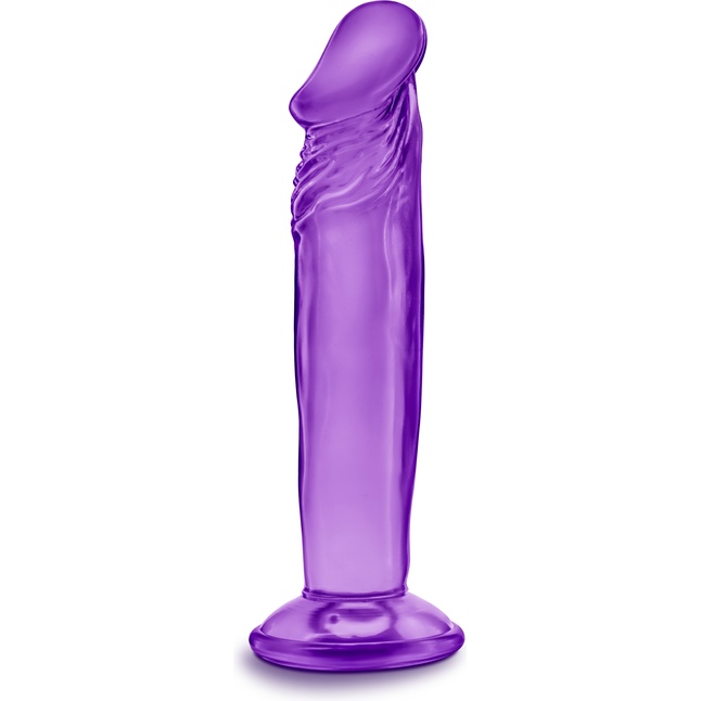 Фиолетовый анальный фаллоимитатор Sweet N Small 6 Inch Dildo With Suction Cup - 16,5 см - B Yours