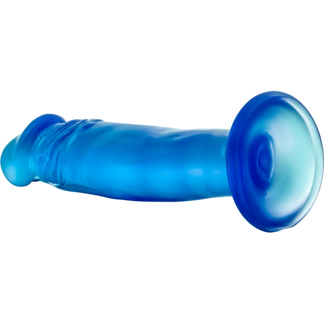 Синий анальный фаллоимитатор Sweet N Small 6 Inch Dildo With Suction Cup - 16,5 см - B Yours. Фотография 3.