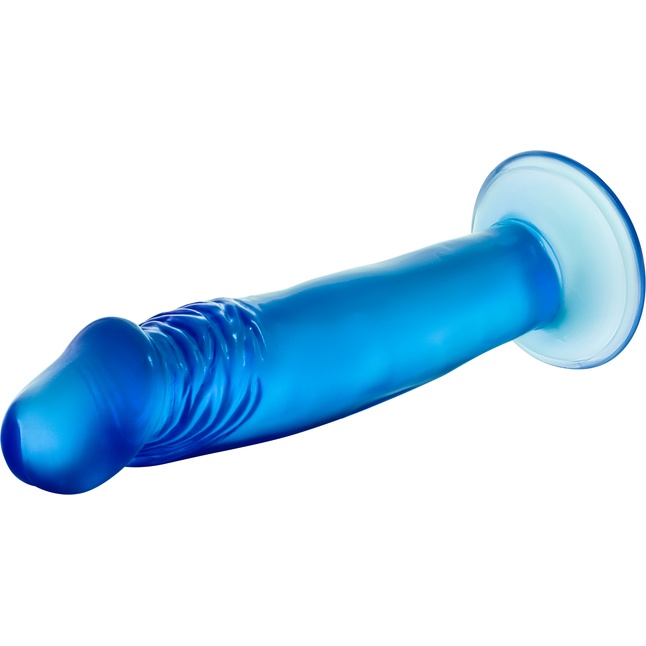 Синий анальный фаллоимитатор Sweet N Small 6 Inch Dildo With Suction Cup - 16,5 см - B Yours. Фотография 4.