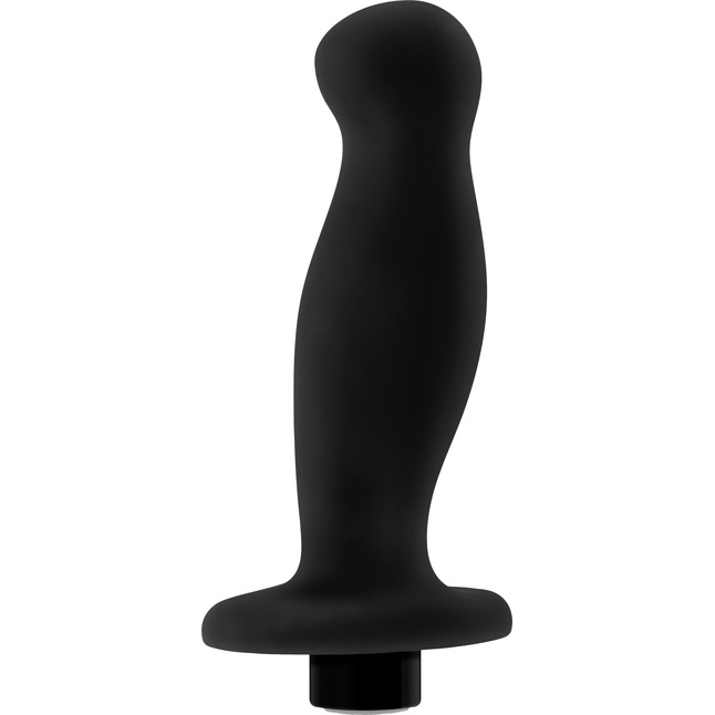 Черный анальный вибромассажёр Silicone Vibrating Prostate Massager 02 - 10,8 см - Anal Adventures Platinum. Фотография 4.