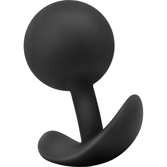 Черная анальная пробка Silicone Vibra Plug - 8,9 см - Anal Adventures Platinum. Фотография 5.