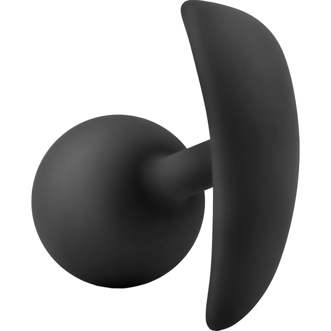 Черная анальная пробка Silicone Vibra Plug - 8,9 см - Anal Adventures Platinum. Фотография 6.