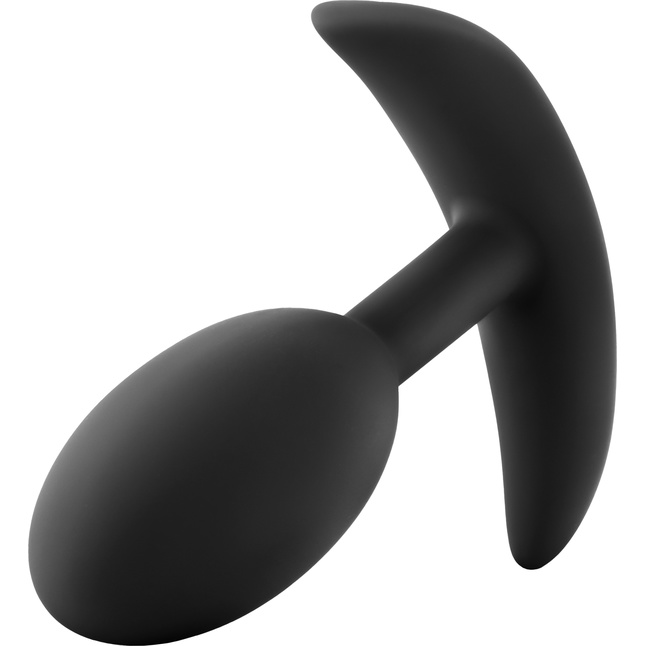 Черная анальная пробка Silicone Vibra Slim Plug Medium - 10,2 см - Anal Adventures Platinum. Фотография 6.