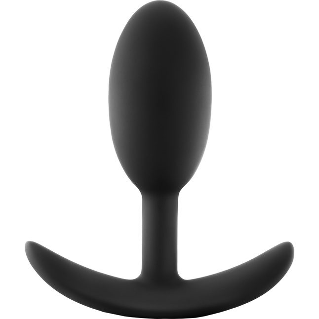 Черная анальная пробка Silicone Vibra Slim Plug Medium - 10,2 см - Anal Adventures Platinum