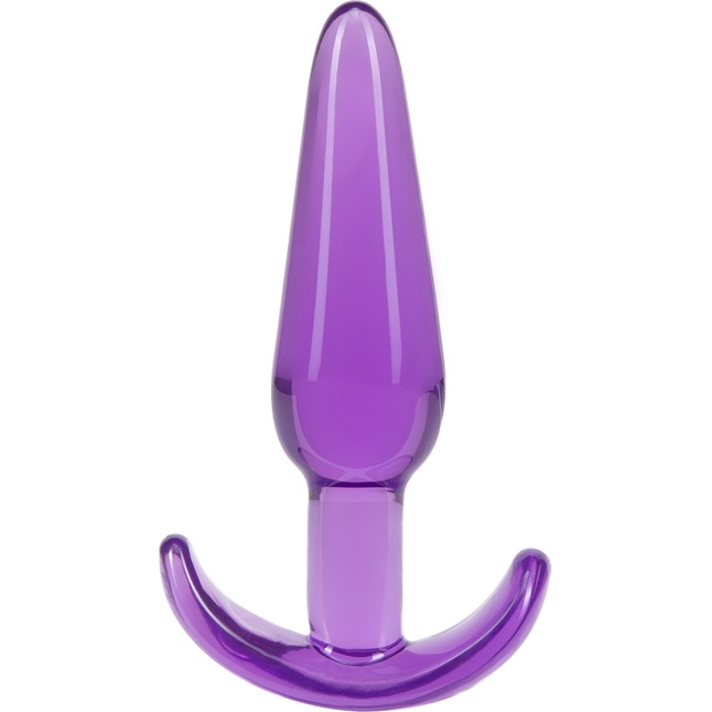 Фиолетовая анальная пробка в форме якоря Slim Anal Plug - 10,8 см - B Yours