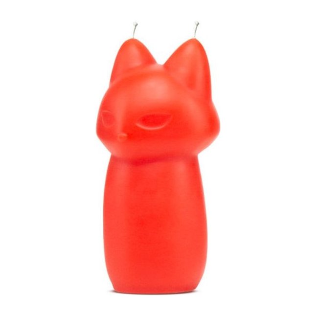 Красная БДСМ-свеча в форме злой кошки Fox Drip Candle - Temptasia