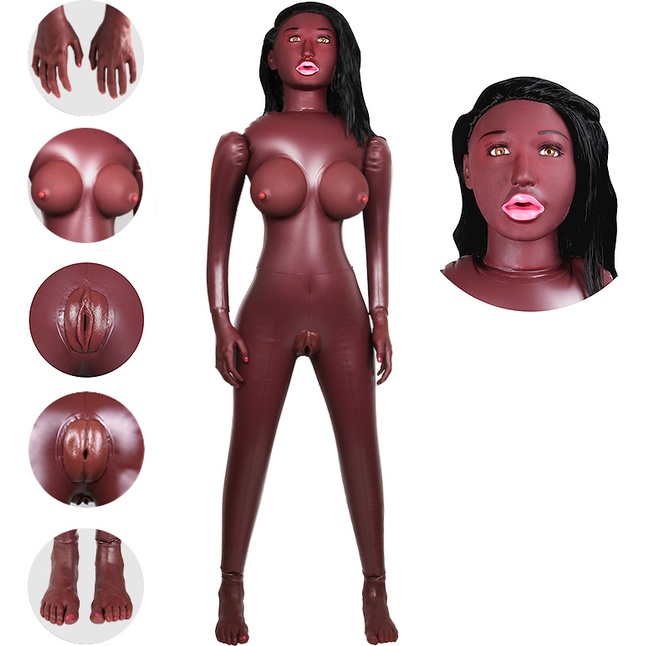 Темнокожая надувная секс-кукла с вибрацией Лионелла - EROWOMAN-EROMAN. Фотография 3.