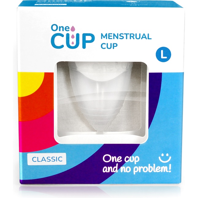 Прозрачная менструальная чаша OneCUP Classic - размер L. Фотография 4.