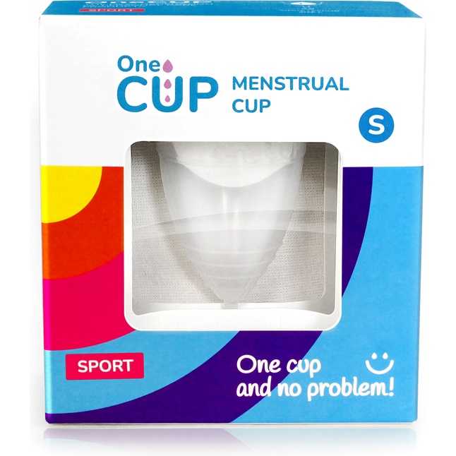 Прозрачная менструальная чаша OneCUP Sport - размер S. Фотография 4.