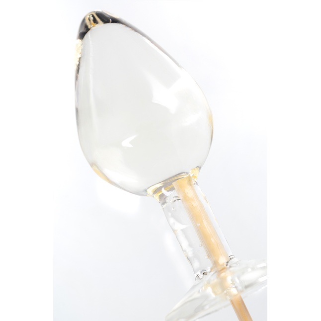 Прозрачный леденец в форме малой анальной пробки со вкусом пина колада. Фотография 2.