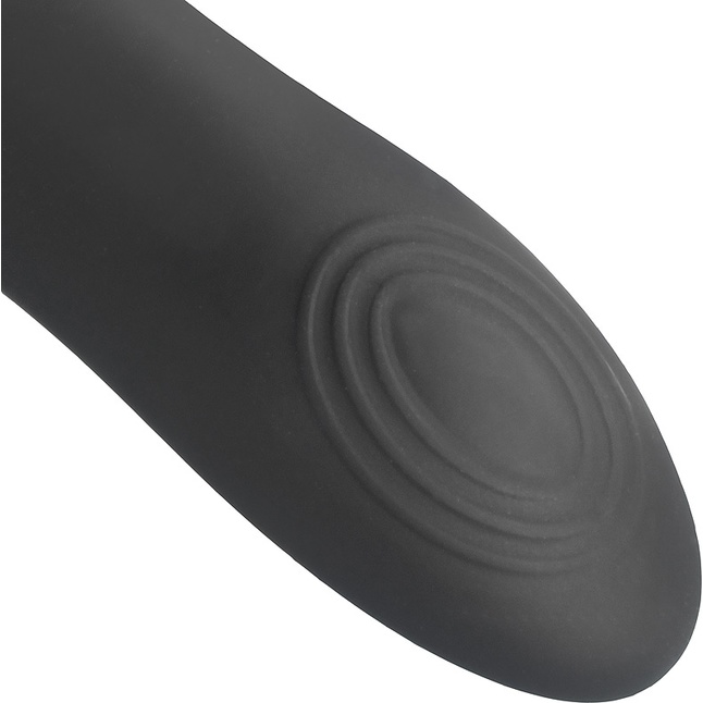 Черное перезаряжаемое эрекционное кольцо с 2 отростками - SEX EXPERT PREMIUM. Фотография 5.