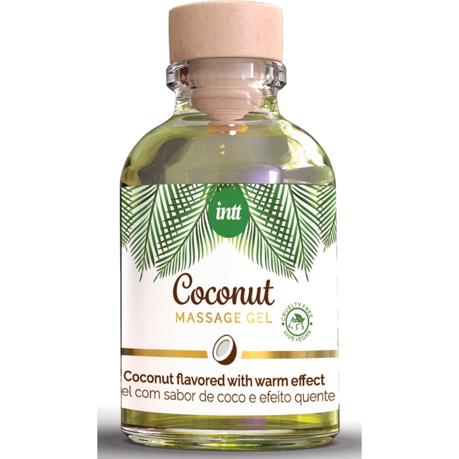 Массажный гель с ароматом кокоса Coconut - 30 мл. Фотография 2.