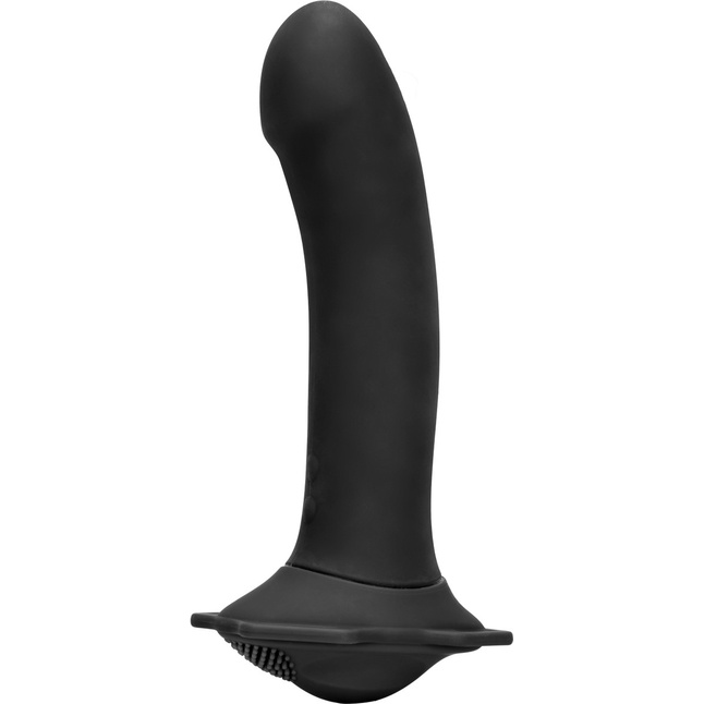 Черный женский страпон с вибрацией Me2 Remote Rumbler - 16,5 см - Her Royal Harness. Фотография 6.