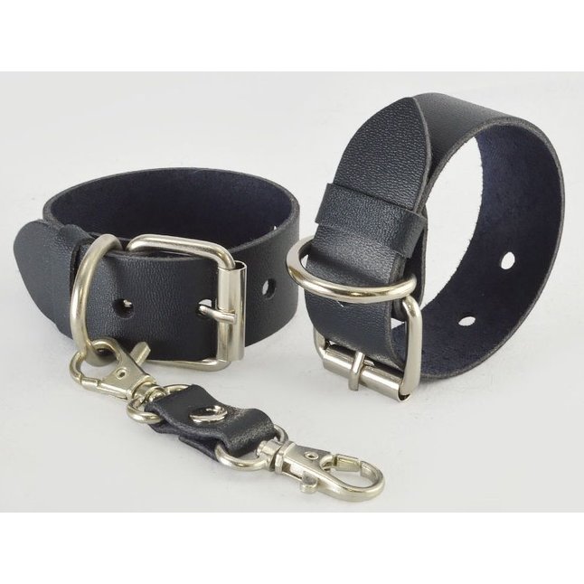 Наручники из натуральной кожи Новичок - BDSM accessories