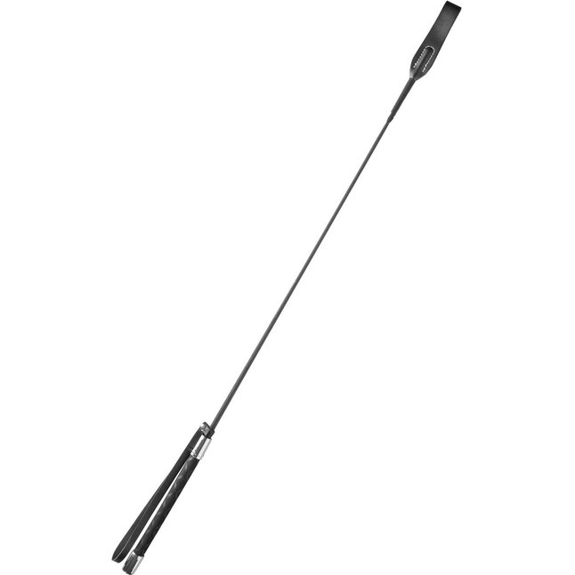 Черный гладкий стек с ручкой - 71 см