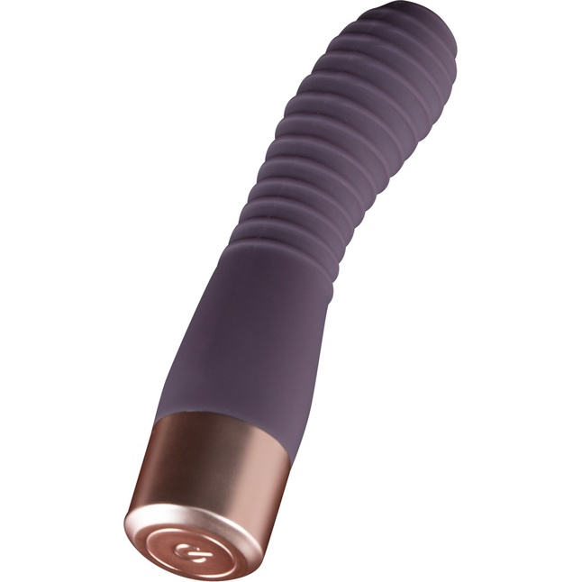 Фиолетовый вибратор с ребрышками Elegant Flexy Vibe - 15 см - You2Toys. Фотография 7.