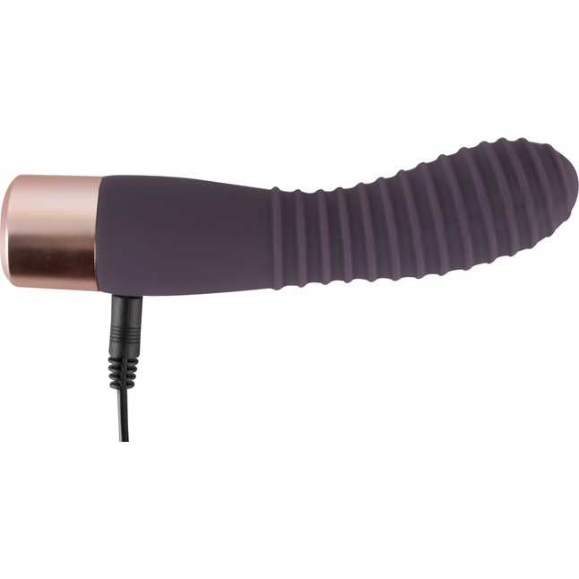 Фиолетовый вибратор с ребрышками Elegant Flexy Vibe - 15 см - You2Toys. Фотография 8.