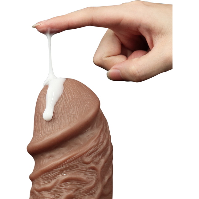 Коричневый фаллоимитатор Cubby dildo - 26,6 см. Фотография 7.