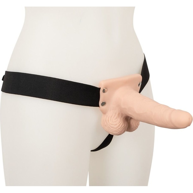 Полый страпон с вибрацией Vibrating Strap-On Sleeve - 17,5 см - You2Toys. Фотография 9.