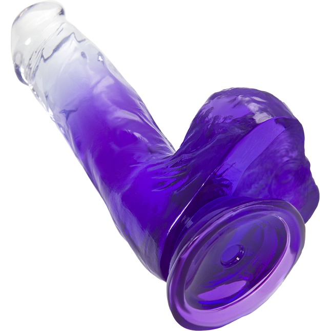 Прозрачно-фиолетовый фаллоимитатор Radi - 17,5 см. Фотография 7.
