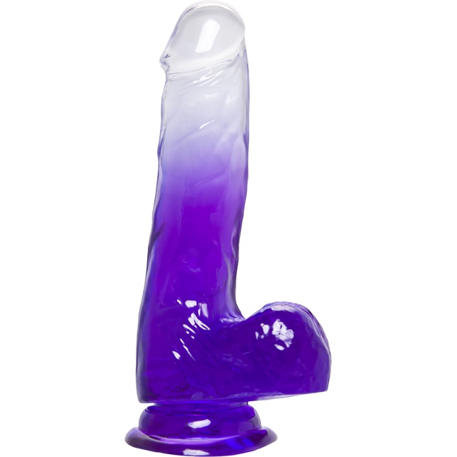 Прозрачно-фиолетовый фаллоимитатор Radi - 17,5 см