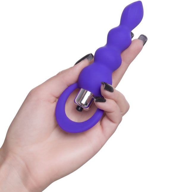 Фиолетовая анальная вибровтулка Twisty - 14 см - ToDo. Фотография 4.