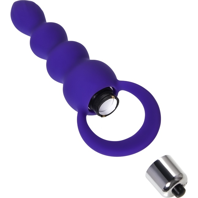 Фиолетовая анальная вибровтулка Twisty - 14 см - ToDo. Фотография 5.