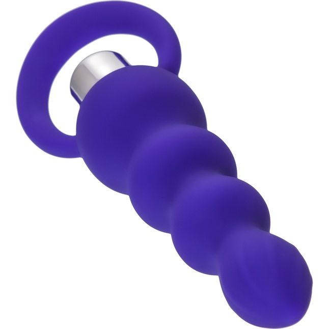 Фиолетовая анальная вибровтулка Twisty - 14 см - ToDo. Фотография 6.